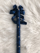 Load image into Gallery viewer, Navy Blue and Ivory Wedding Broom