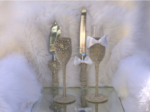 Sweetheart Champagne and cake cutting set