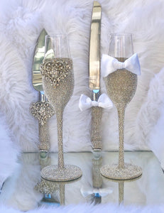 Sweetheart Champagne and cake cutting set